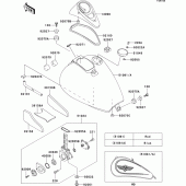 Схема вузла: Паливний бак(1/3)(vn800-b6) для Kawasaki VN800 Vulcan 800 Classic