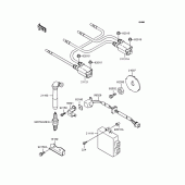 Схема вузла: Котушка запалювання для Kawasaki ZR1100 ZRX1100-II