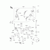 Схема узла: Ignition switch/locks/reflectors для Kawasaki ZX600 Ninja ZX-6R