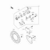 Схема узла: Задний тормоз для Kawasaki KLE500