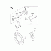 Схема вузла: Заднє гальмо для Kawasaki KL650 KLR650