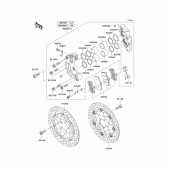 Схема вузла: Переднє гальмо для Kawasaki ZR1000 Z1000