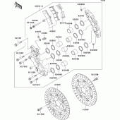 Схема узла: Передний тормоз для Kawasaki ZX750 Ninja ZX-7RR