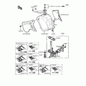 Схема вузла: Паливний бак для Kawasaki KMX80 KSR-II