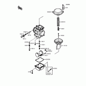 Схема вузла: Комплектуючі карбюратора для Kawasaki EL250 Eliminator 250SE