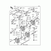 Схема узла: Карбюратор для Kawasaki ZX400 ZZR400