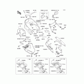 Схема вузла: Cowling(zx600-d2/d3)(1/3) для Kawasaki ZX600 Ninja ZX-6