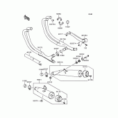 Схема вузла: Вихлопна система для Kawasaki ZR1100 Zephyr 1100