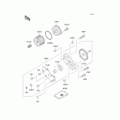 Схема узла: Масляный насос для Kawasaki KLX300R