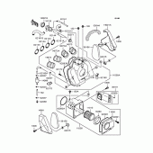 Схема вузла: Повітряний фільтр Kawasaki ZR400 ZRX