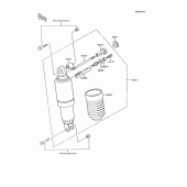 Схема вузла: Амортизатор для Kawasaki ZX600 GPX600R