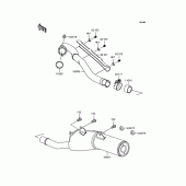 Схема вузла: Вихлопна система для Kawasaki KLX250 KLX250