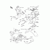 Схема узла: Крепление двигателя для Kawasaki EJ650 W650