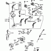 Схема вузла: Ignition switch(1/2) для Kawasaki ZG1000 1000GTR