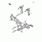 Схема узла: Крепление двигателя для Kawasaki EL250 Eliminator 250SE