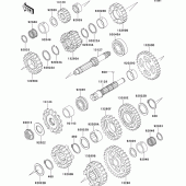 Схема узла: Трансмиссия для Kawasaki ZX600 ZZ-R600