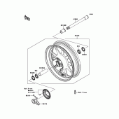 Схема узла: Ступица переднего колеса для Kawasaki VN1700 VN1700 Classic Tourer ABS