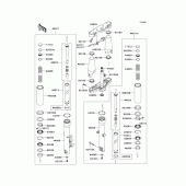Схема вузла: Передня вилка(jkavn2b1 7a015509-) для Kawasaki VN900 VN900 Classic