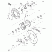 Схема узла: Ступица заднего колеса для Kawasaki KLX140 KLX140G