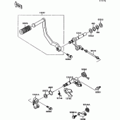 Схема узла: Переключатель передач для Kawasaki VN1500 VN-15 SE