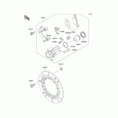 Схема вузла: Front brake(d20) для Kawasaki KL250 KLR250