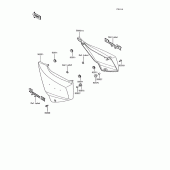 Схема вузла: Side covers(zg1200-b8/b9) для Kawasaki ZG1200 Voyager XII