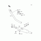 Схема вузла: Вихлопна система для Kawasaki BJ250 Estrella RS