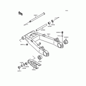 Схема вузла: Задній важіль (Маятник) для Kawasaki ZR750 Zephyr