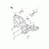 Схема узла: Крепление двигателя для Kawasaki ZX600 Ninja ZX-6