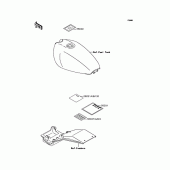 Схема вузла: Інформаційні наклейки для Kawasaki ZR400 Zephyr