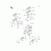 Схема узла: Подножки для Kawasaki EJ650 W650