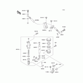 Схема вузла: Задній гальмівний циліндр Kawasaki ZX600 Ninja ZX-6
