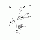 Схема узла: Подножки для Kawasaki BR125 Z125 Pro