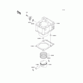 Схема вузла: Циліндр & Поршень для Kawasaki KLX300R