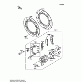 Схема вузла: Переднє гальмо для Kawasaki ZX600 Ninja 600R