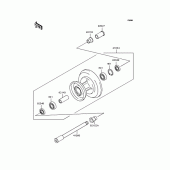 Схема узла: Ступица переднего колеса (J7F) для Kawasaki BJ250 Estrella