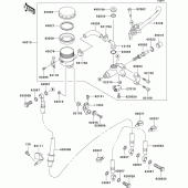 Схема узла: Передний тормозной цилиндр для Kawasaki ZX1000 Ninja ZX-10R