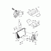 Схема вузла: Радіатор для Kawasaki ZR1000 Z1000 ABS