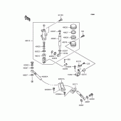 Схема вузла: Задній гальмівний циліндр для Kawasaki ZX636 Ninja ZX-6R