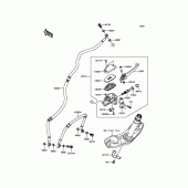 Схема узла: Передний тормозной цилиндр для Kawasaki KLE650 Versys 650