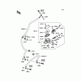 Схема вузла: Передній гальмівний циліндр Kawasaki KLE650 Versys 650