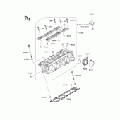 Схема узла: Головка цилиндра для Kawasaki ZR750 Z750