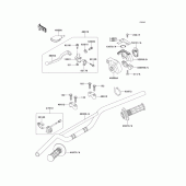 Схема узла: Руль & Пульт управления рулевой для Kawasaki KX100