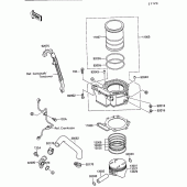 Схема узла: Цилиндр & Поршень для Kawasaki KL650 KLR650