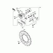 Схема вузла: Переднє гальмо для Kawasaki KL650 KLR650