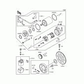 Схема вузла: Стартер електричний & Привід стартера для Kawasaki ZR250 Balius-II