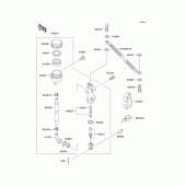 Схема вузла: Задній гальмівний циліндр для Kawasaki EX250 GPX250R