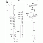 Схема вузла: Передня вилка(zg1000-a11-a13) для Kawasaki ZG1000 1000GTR