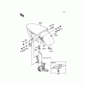 Схема узла: Переднее крыло для Kawasaki ZX1000 Ninja H2