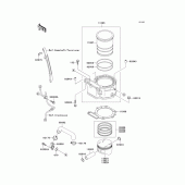 Схема узла: Цилиндр & Поршень для Kawasaki KL650 KLR650